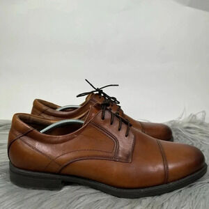 Mens Florsheim Midtown Cap Toe Oxford Shoes Brown Leather Mens Size 13